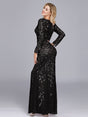 Full Sleeve Lace Appliques Mermaid Evening Dresses