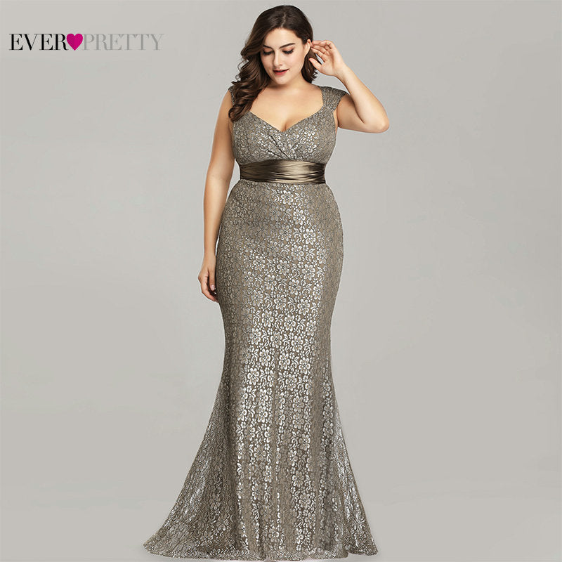 Elegant Mermaid Lace Sleeveless Party Gowns Dress