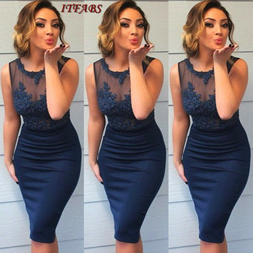 Lace Hip Bodycon Evening Party Dress