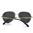 Luxury Frameless Pilot Shades Sun Glasses