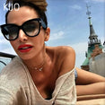Oversized Frame Vintage Cat Eye Sunglasses