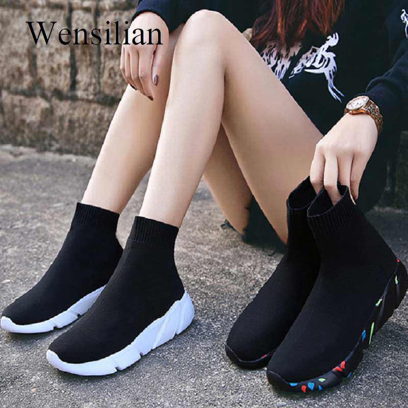 Slip-on Stretch Platform Vulcanized Shoes Sneaker