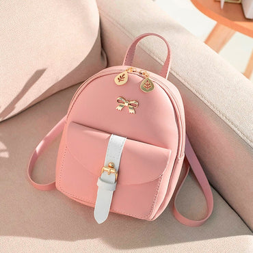 Cute Luxury Leather Mini Graceful Backpack