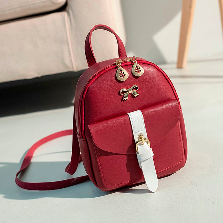 Cute Luxury Leather Mini Graceful Backpack