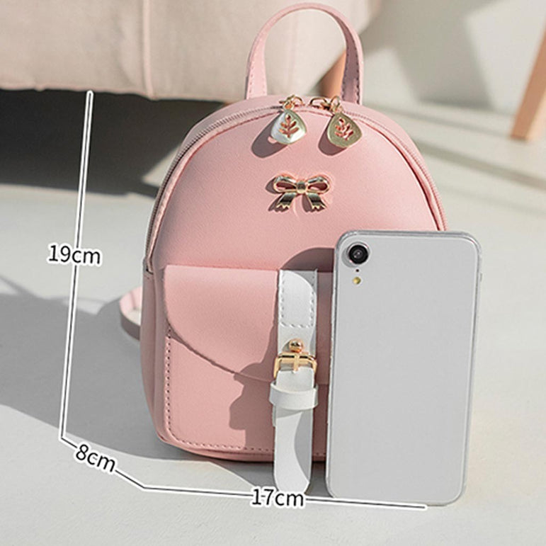 Cute Luxury Leather Mini Graceful Backpack