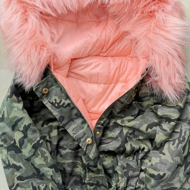 Loose Parka Fur Collar Cotton Padded Jackets