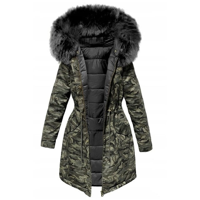 Loose Parka Fur Collar Cotton Padded Jackets