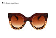 Leopard Cat Eye Oval Vintage Sunglasses