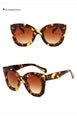 Leopard Cat Eye Oval Vintage Sunglasses