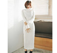 Slim Elastic Winter Sweater Knitted Long Dress