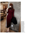 Slim Elastic Winter Sweater Knitted Long Dress