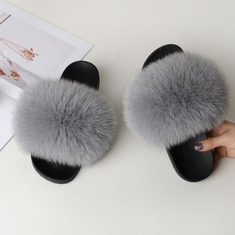 Cute Real Fur Slippers