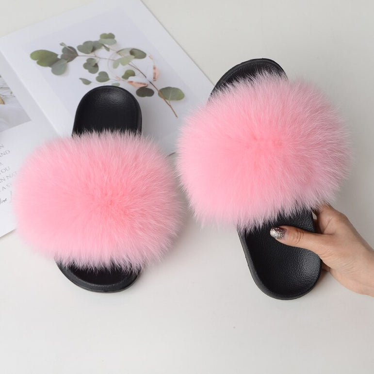 Cute Real Fur Slippers