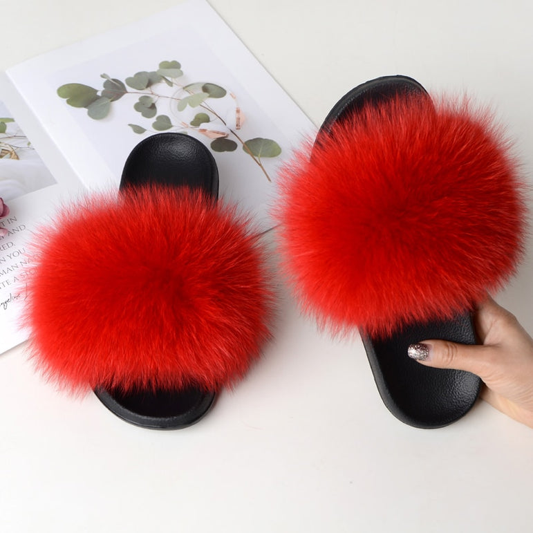 Cute Real Fur Slippers