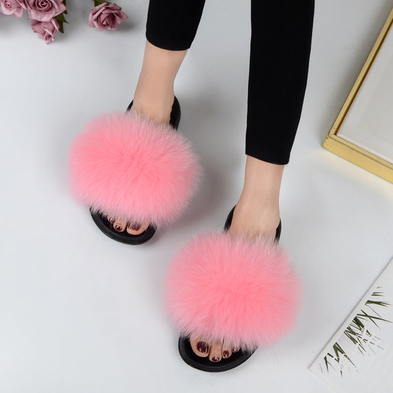 Cute Real Fur Slippers