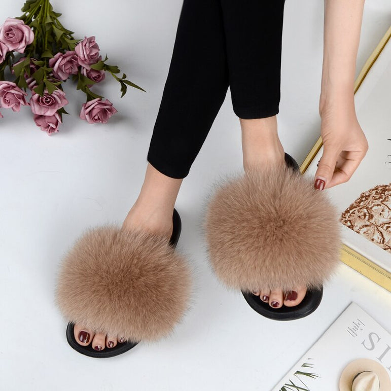 Cute Real Fur Slippers