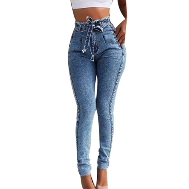 Casual Pencil High Waist Skinny Jeans