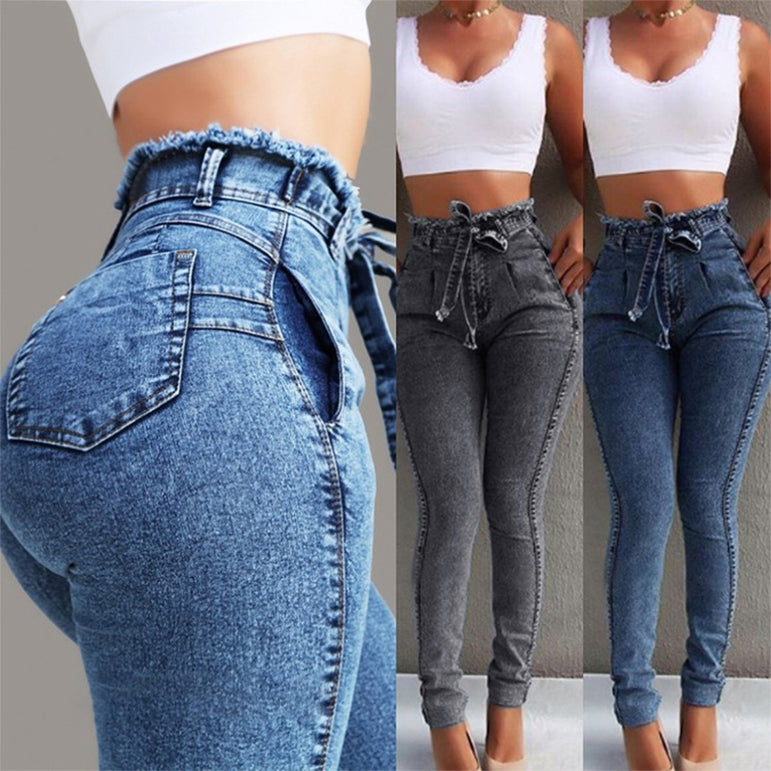 Casual Pencil High Waist Skinny Jeans