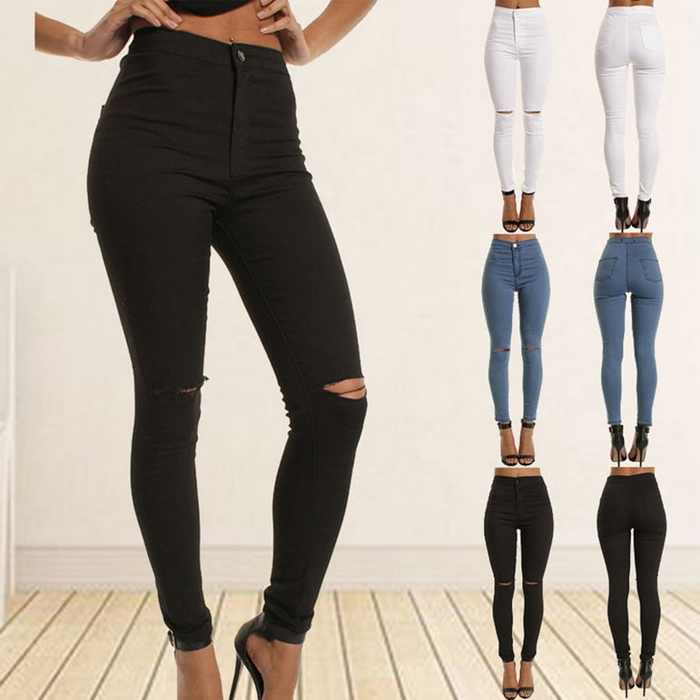 Casual Pencil High Waist Skinny Jeans