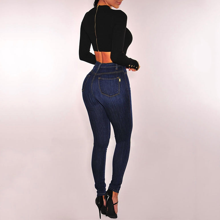 Casual Pencil High Waist Skinny Jeans