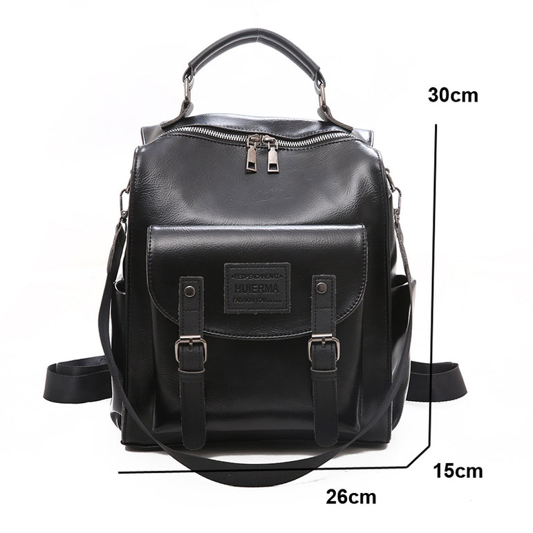 Leather Vintage Shoulder Mochila Backpack