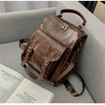 Leather Vintage Shoulder Mochila Backpack