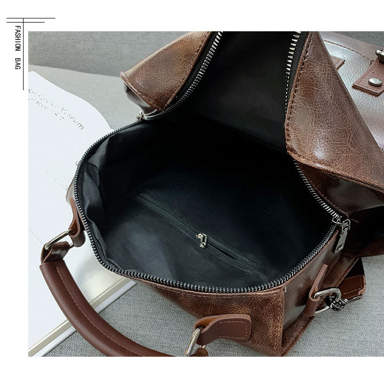 Leather Vintage Shoulder Mochila Backpack