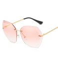 Clear Lens Oversized Rimless Sunglasses