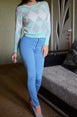 High Waist Skinny Denim Jeans Pencil Pants