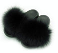 Non slip Real Fox Fur Slides Women Fluffy Fur Slippers