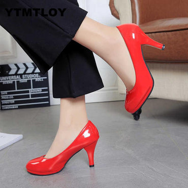 Leather Classic Patent High Heels Pumps