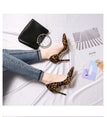 Elegant Office Pumps Leopard Women Shoes High Heels