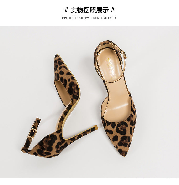 Elegant Office Pumps Leopard Women Shoes High Heels