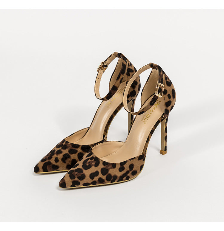 Elegant Office Pumps Leopard Women Shoes High Heels