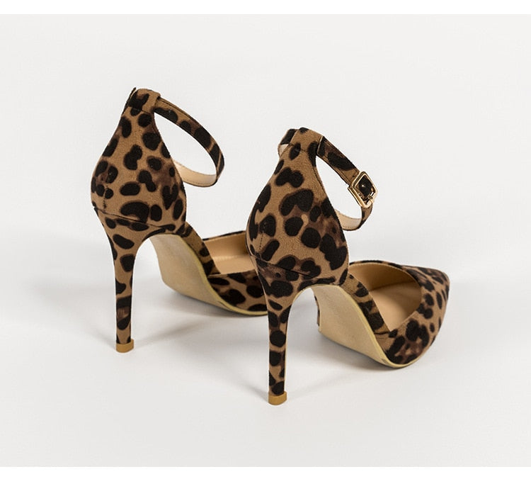 Elegant Office Pumps Leopard Women Shoes High Heels