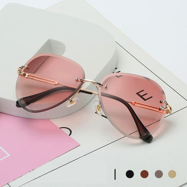 Luxury Frameless Pilot Shades Sun Glasses