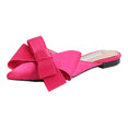 Pointed Bow tie Flat Heel Sets Slippers