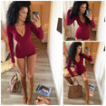 Long Sleeve Stretch Leotard Crop Tops Bodysuit