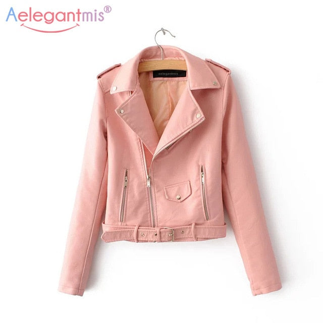 Leather Short Faux Soft Jacket