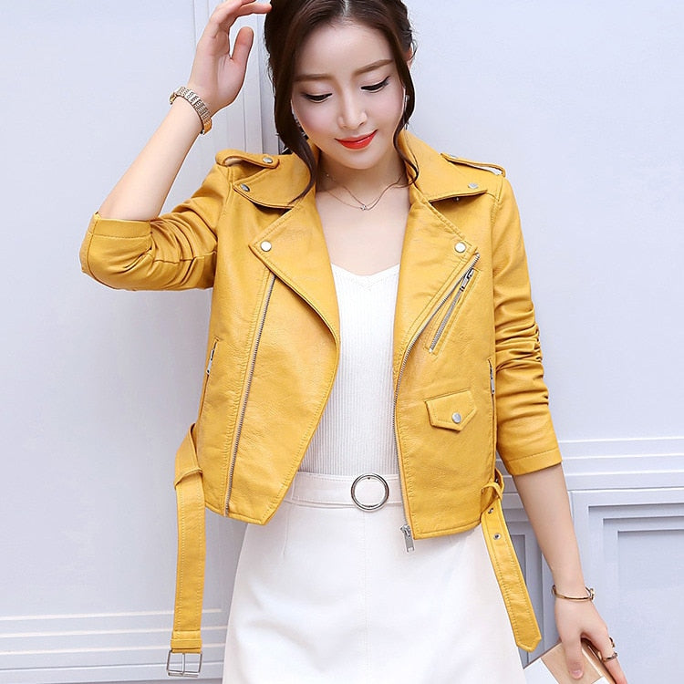 Leather Short Faux Soft Jacket