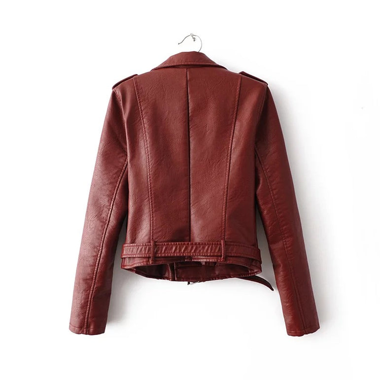 Leather Short Faux Soft Jacket