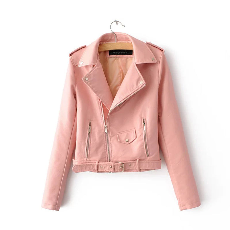 Leather Short Faux Soft Jacket