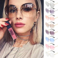 Clear Lens Oversized Rimless Sunglasses