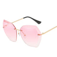 Clear Lens Oversized Rimless Sunglasses