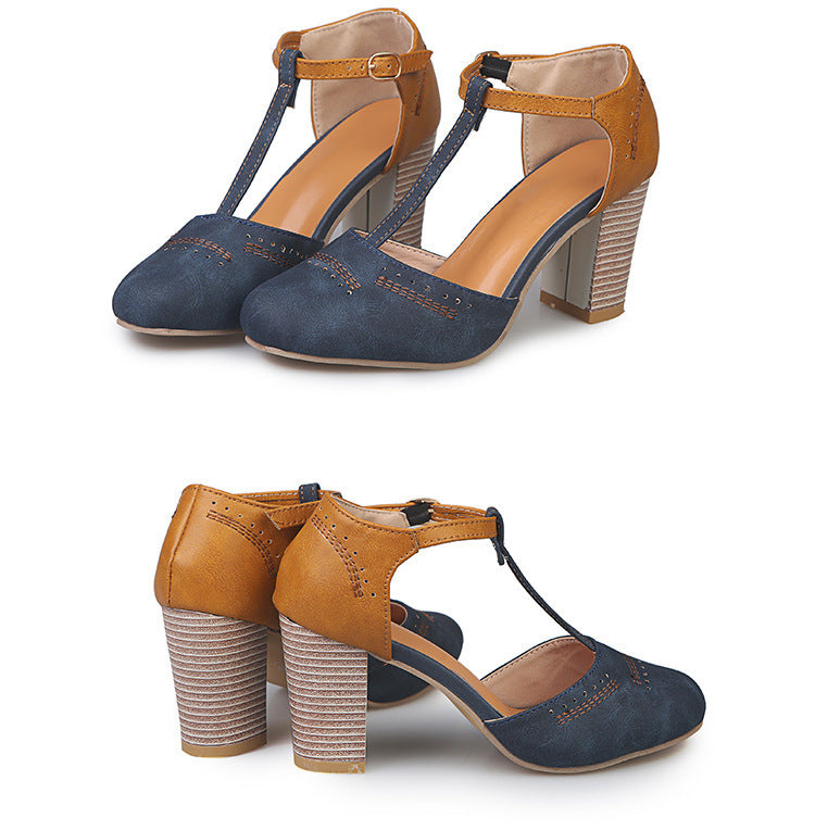 Square Women Heel High Shoes