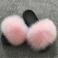 Cute Plush Fox Hair Fluffy Slippers