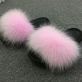 Cute Plush Fox Hair Fluffy Slippers