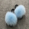 Cute Plush Fox Hair Fluffy Slippers