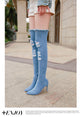 tassel jean Thigh High Boots