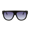 Retro Shield Shape Flat Top Oversized Sunglasses